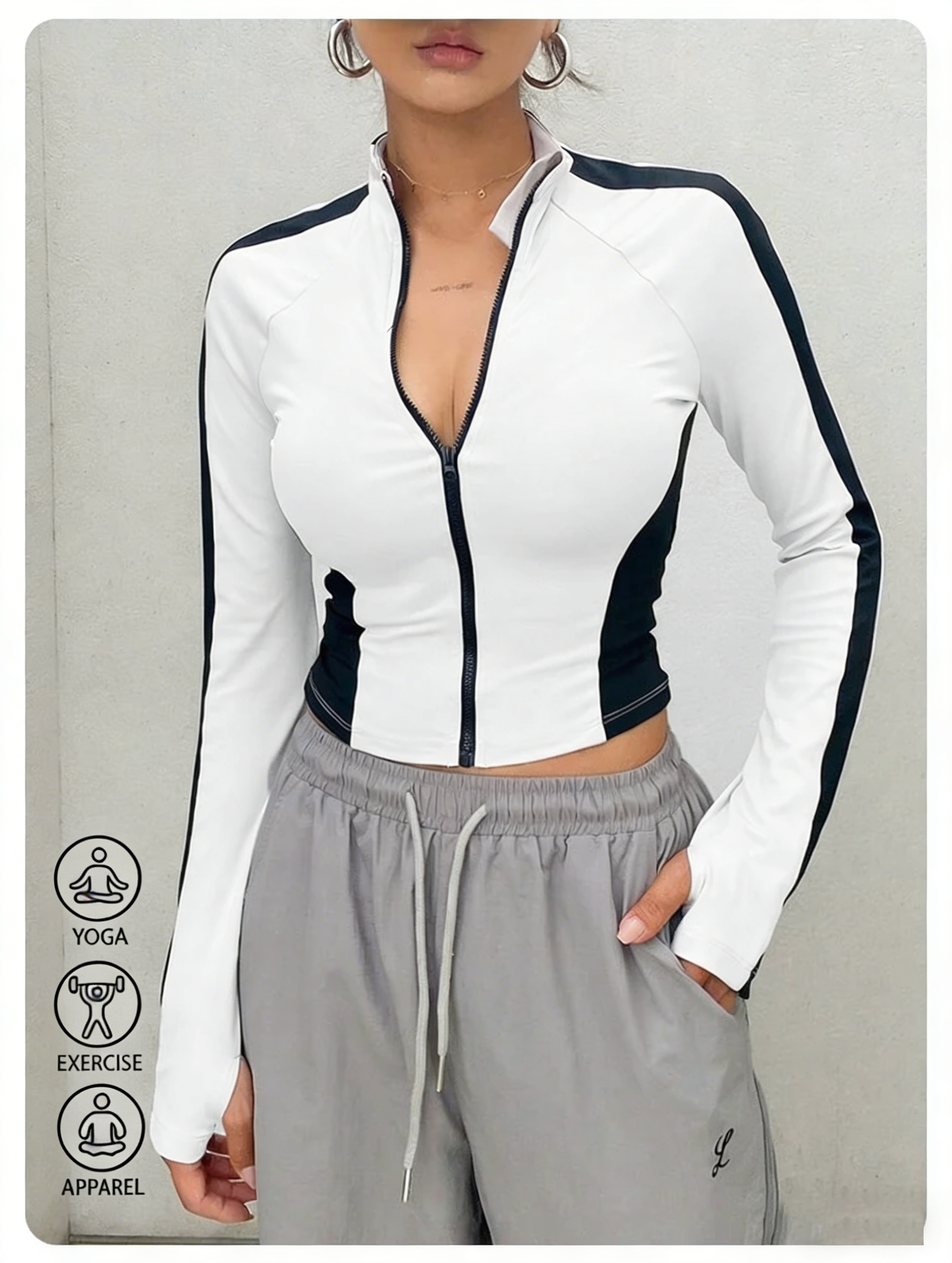 Outdoor Sports - Yoga Clothes Stand Up Collar Jacket