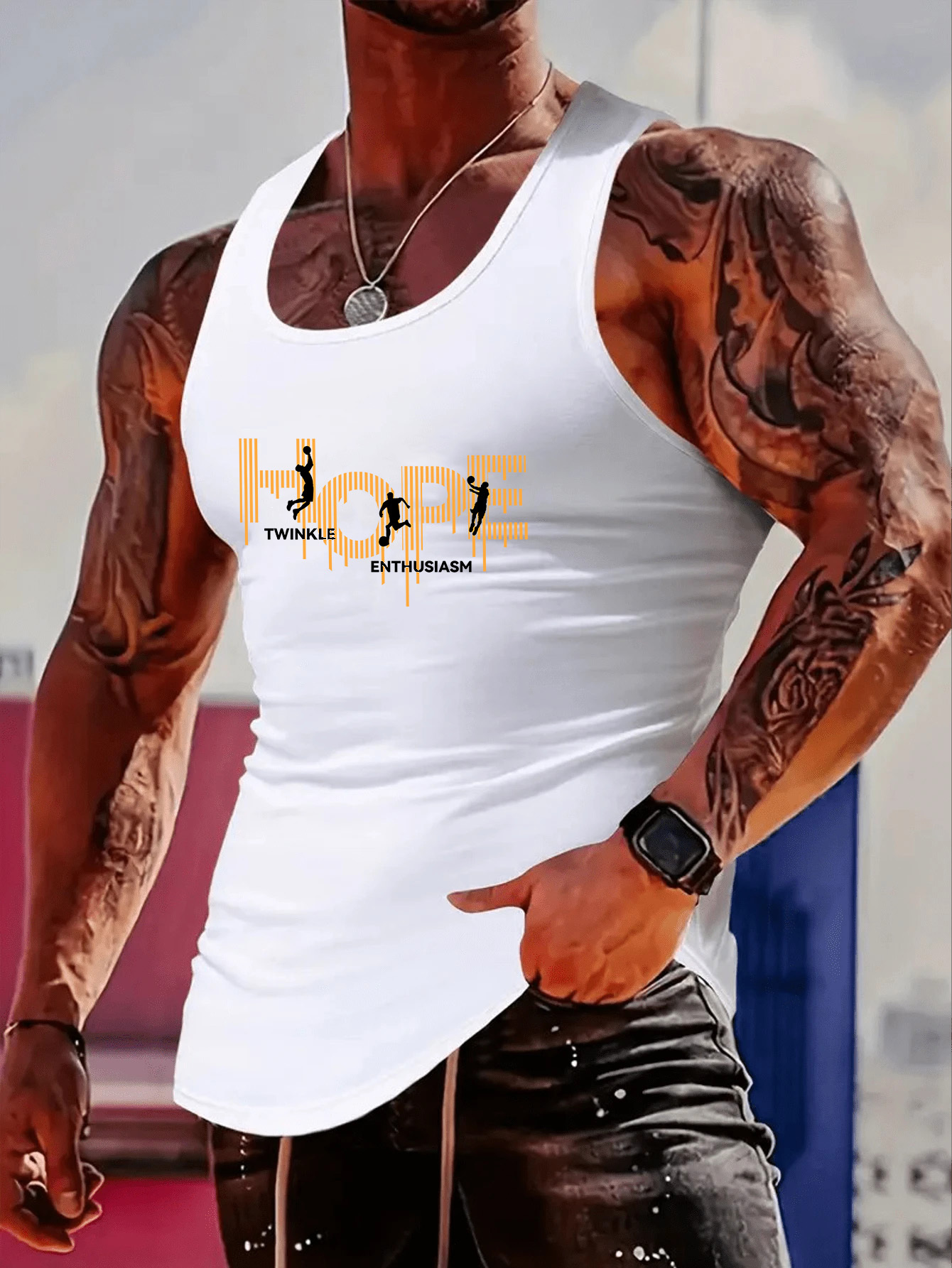 Outdoor Sports - Fashionable trend muscular man, simple and
