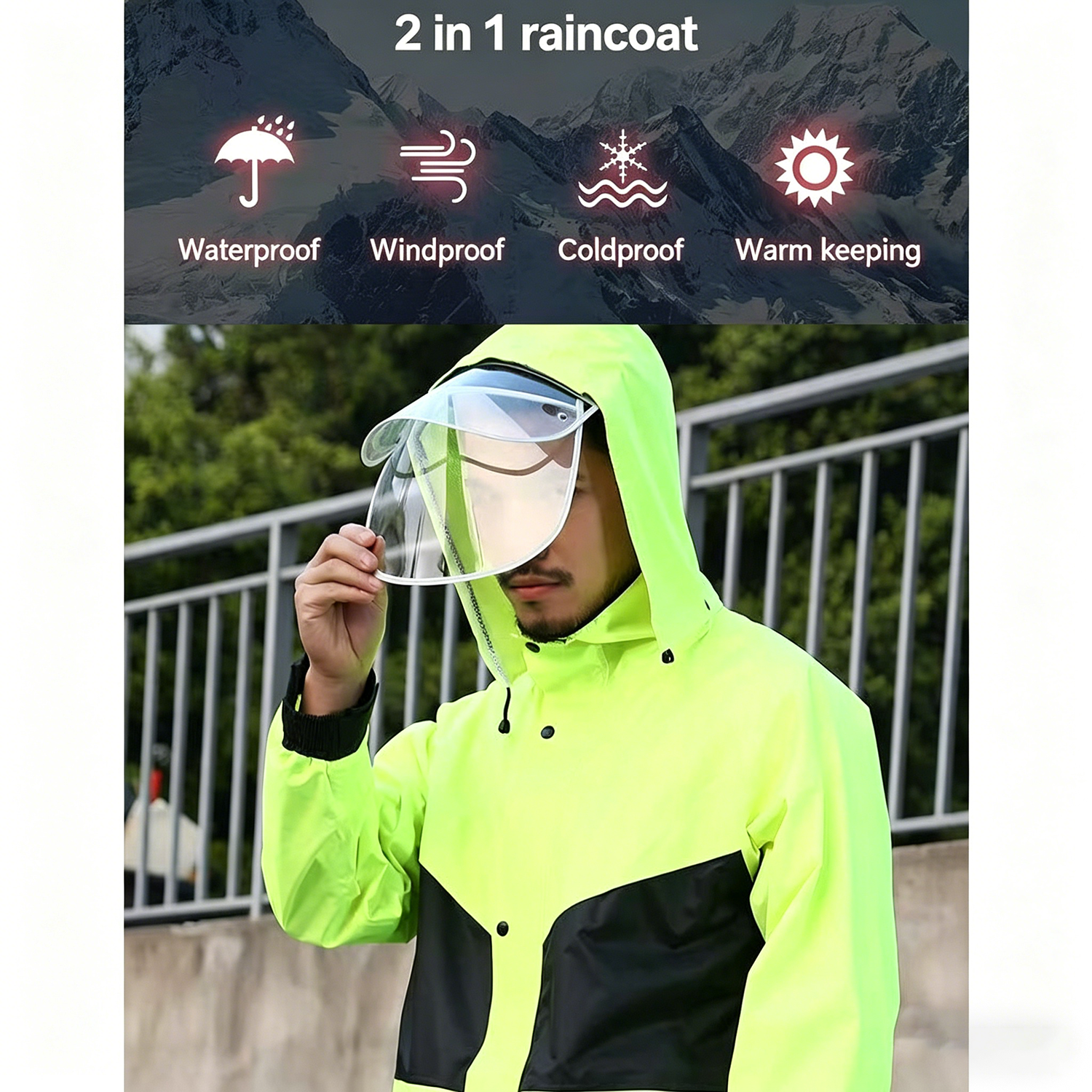 Motorcycle Raincoat Suits Men  - Outdoor Sport Jacket recension och pris