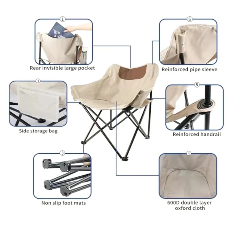Foldable Oxford Cloth Outdoor  - Outdoor Sport Chairs recension och pris