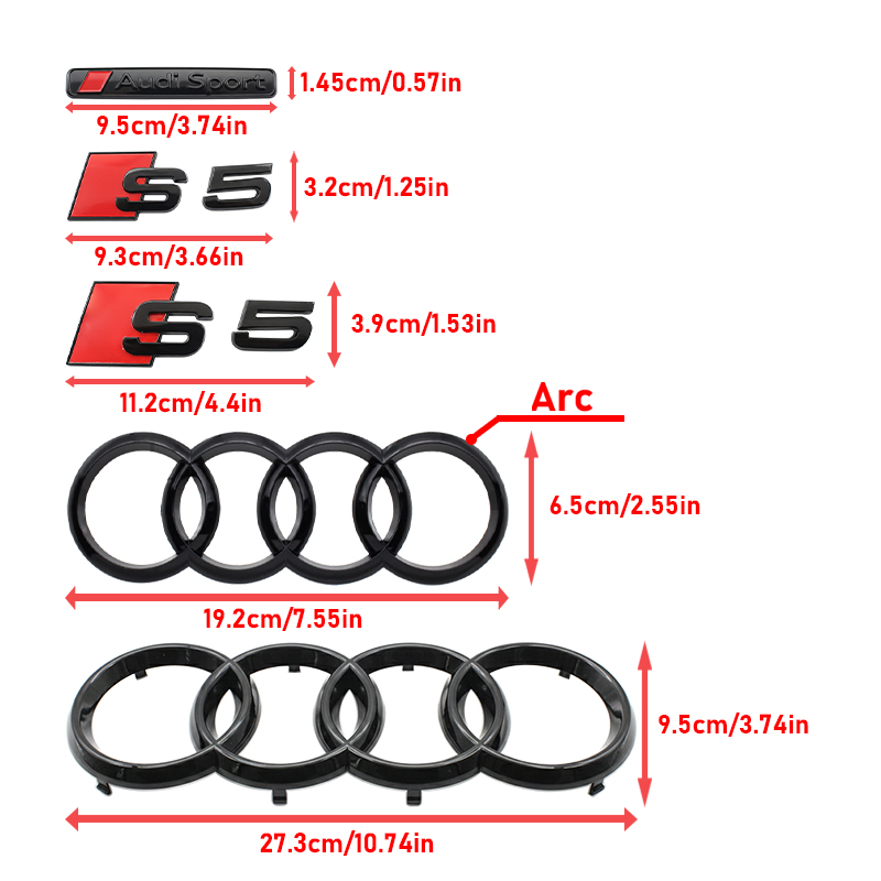 3D ABS Car Front Grille For Au - Outdoor Sport Logo recension och pris
