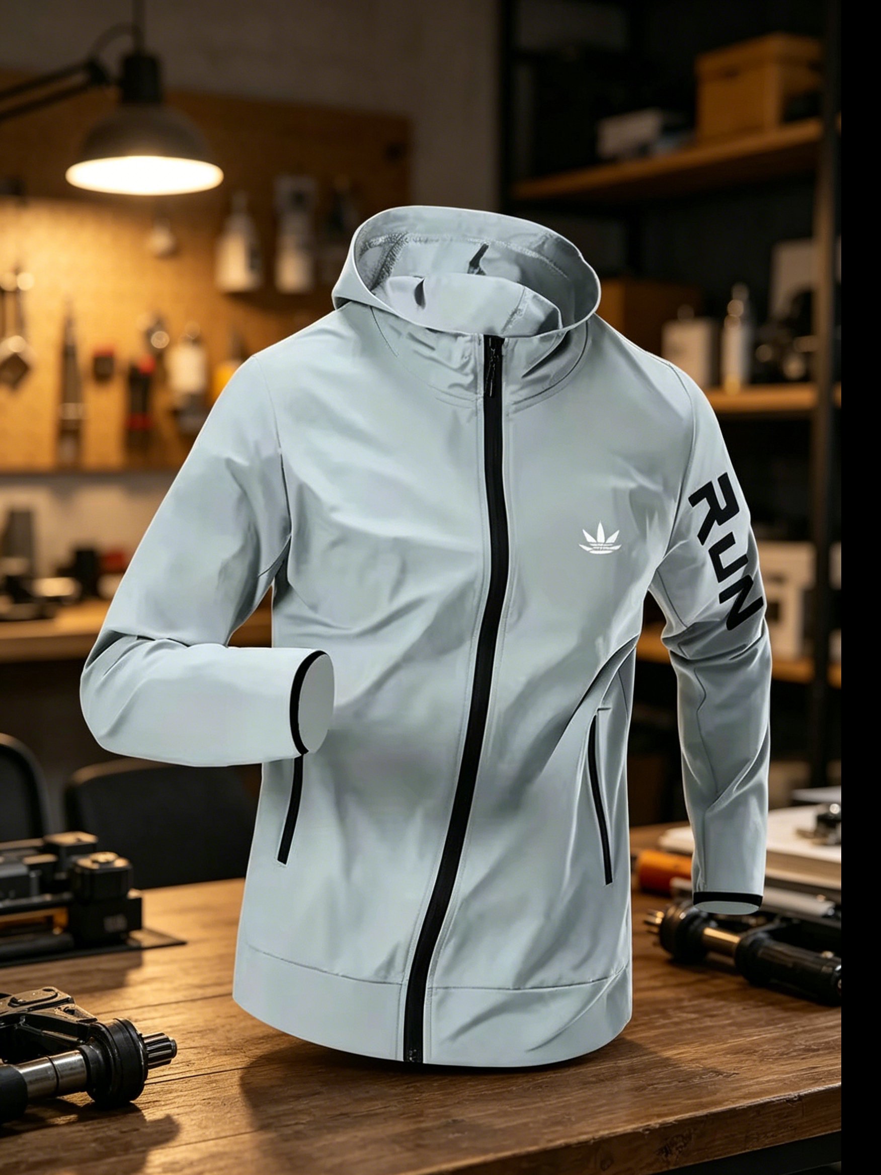 Mens Run Hooded Windbreaker Ja - Outdoor Sport Jacket recension och pris