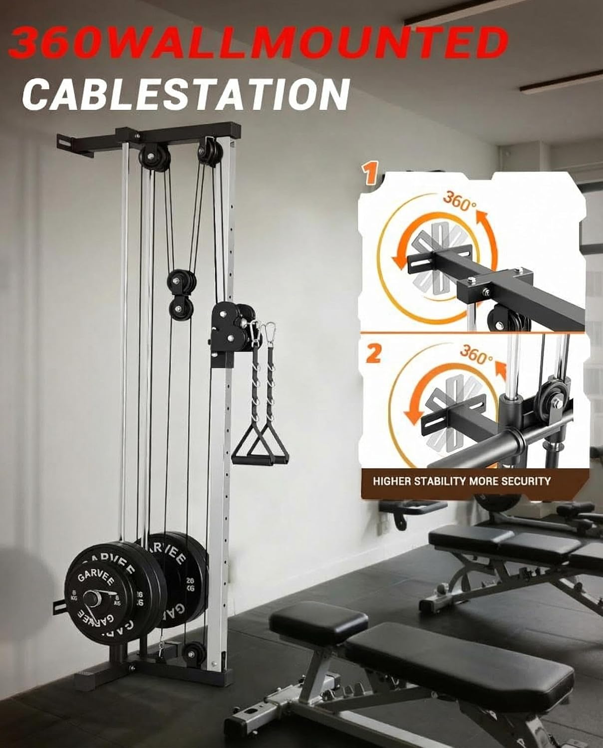 Wall Mount Cable Station Dual  - Gymnastic Bar Home recension och pris