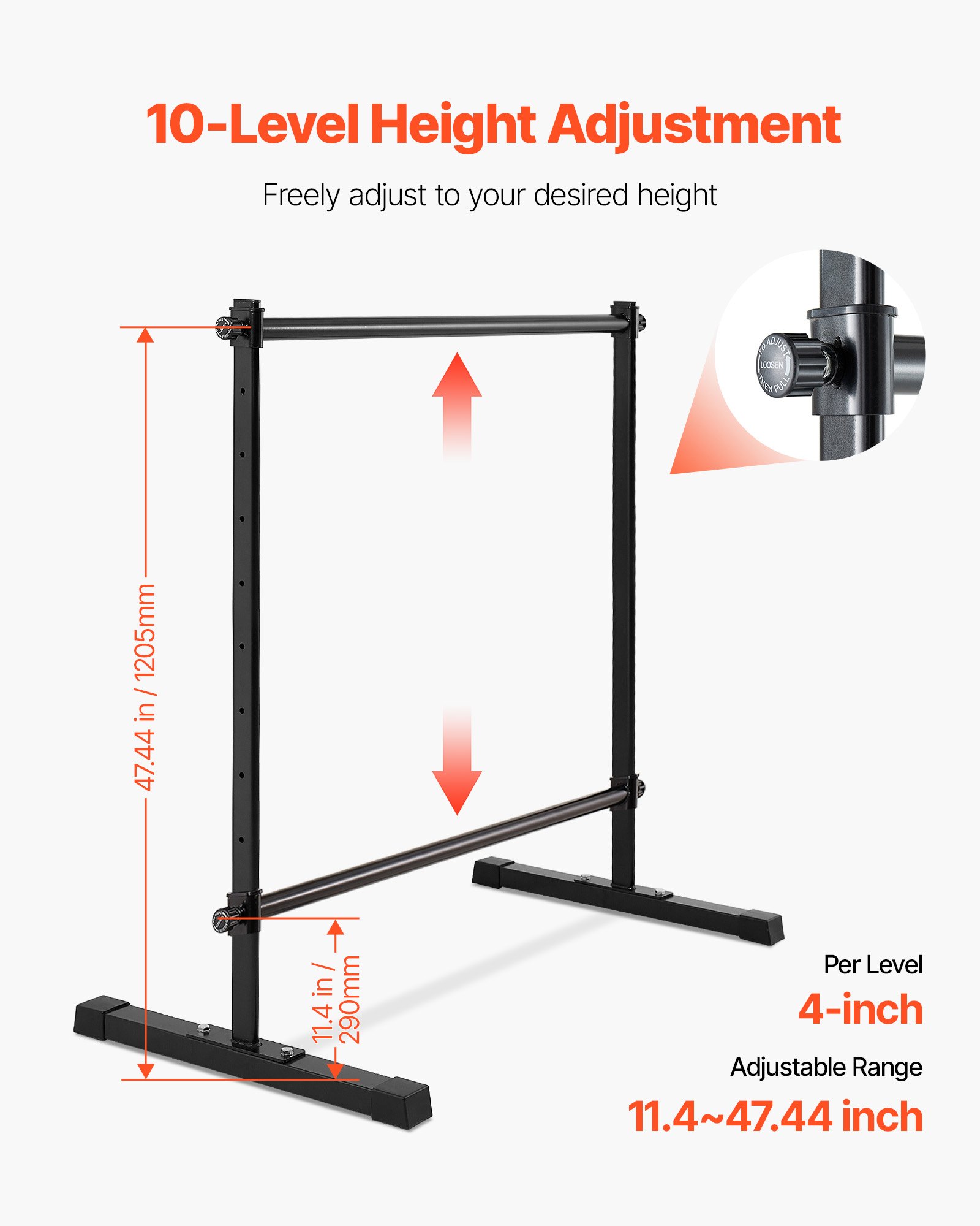 Ballet Barre, 4 Ft Double Barr - Gymnastic Bar Home recension och pris