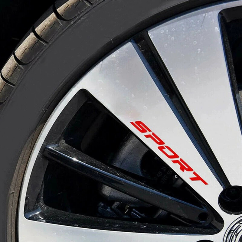 Fashion 4pc Car Stickers Wheel - Outdoor Sport Logo recension och pris