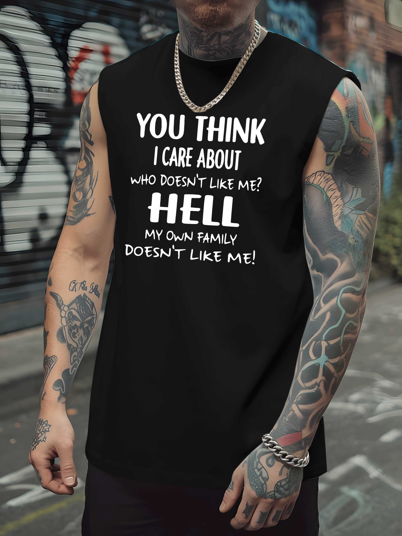 Men's Fun Quotes Sleeveless Mu - Outdoor Sports recension och pris